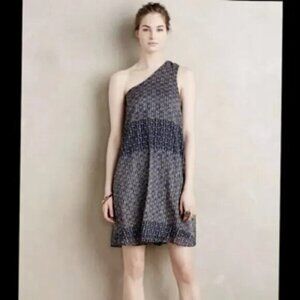 HD in Paris Anthropologie Elowen One Shoulder Mini Dress Small NWT